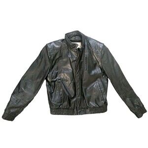 Vintage Wilson's Suede & Leather Jacket Men's 42 Black Vintage Bomber Coat Great